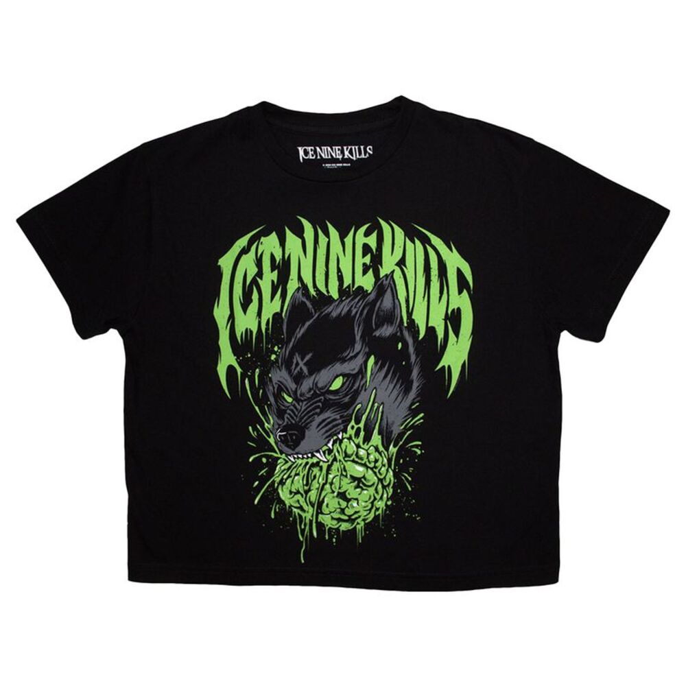 Ice Nine Kills Womens/Ladies Wolf Crop Top / Black